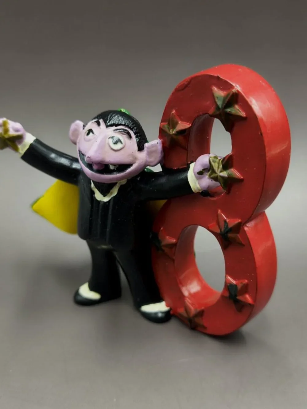 Sesame Street Vampire Count Number Eight 8 Cake Topper Pvc Figure Applause 3